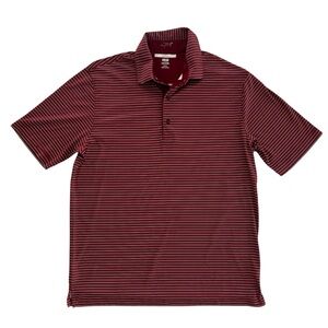 ⭐️⭐️3/$10⭐️⭐️ Greg Norman Polo Shirt Medium Burgundy Striped Golf